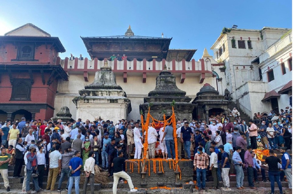 आर्यघाटमा प्रदीप  गिरीको अन्तिम बिदाइ (तस्वीरहरु)