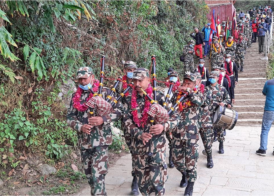 गोरखा–काठमाडौं एकीकरण मार्गमा नेपाली सेनाले थाल्यो पदयात्रा