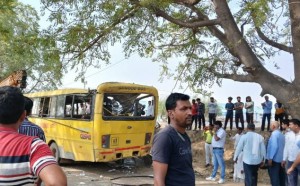 भारतमा बस दुर्घटना, छ जना स्कुले बालबालिकाको मृत्यु